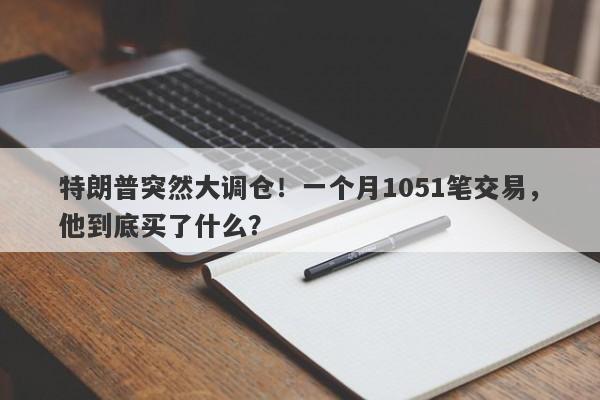 特朗普突然大调仓！一个月1051笔交易，他到底买了什么？
