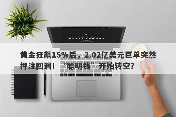 黄金狂飙15%后,2.02亿美元巨单突然押注回调!“聪明钱”开始转空?