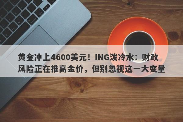黄金冲上4600美元！ING泼冷水：财政风险正在推高金价，但别忽视这一大变量
