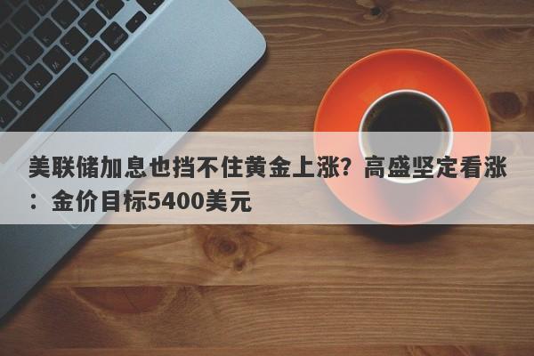 美联储加息也挡不住黄金上涨？高盛坚定看涨：金价目标5400美元
